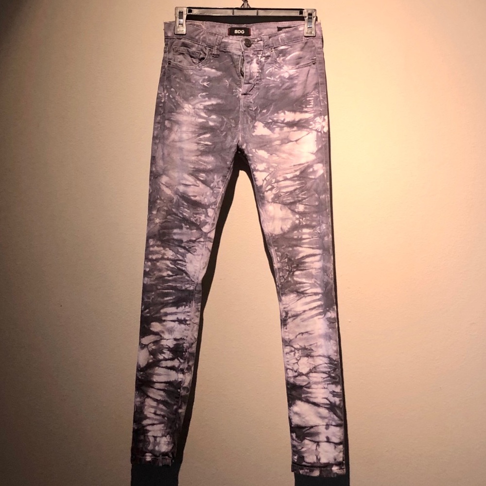 BDG High-Waisted Slim Straight Jean - Tie Dye